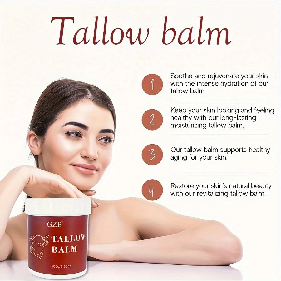 TALLOW BALM Whipped Tallow Balm for Face and Body, Natural Moisturizer Made with Grassfed Beef Tallow