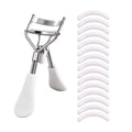 Portable Eyelash Curler with 15 Silicone Pads and Stainless Steel Eyelash Curler, Used for Eyelash Extensions and Curling Tools